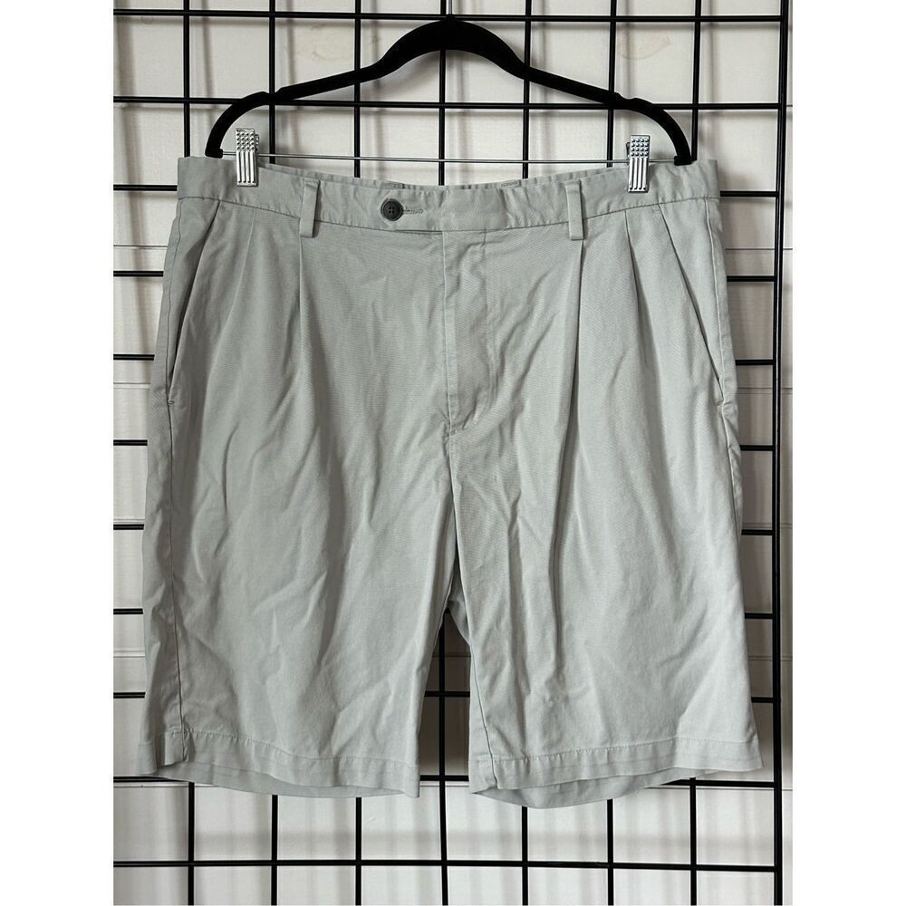 Caribbean Men's pleated Shorts Size 38 Cement Color Beach‎ Resort cotton blend